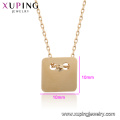 44936 Xuping Joyería al por mayor 18k oro plateado collares simples de las mujeres